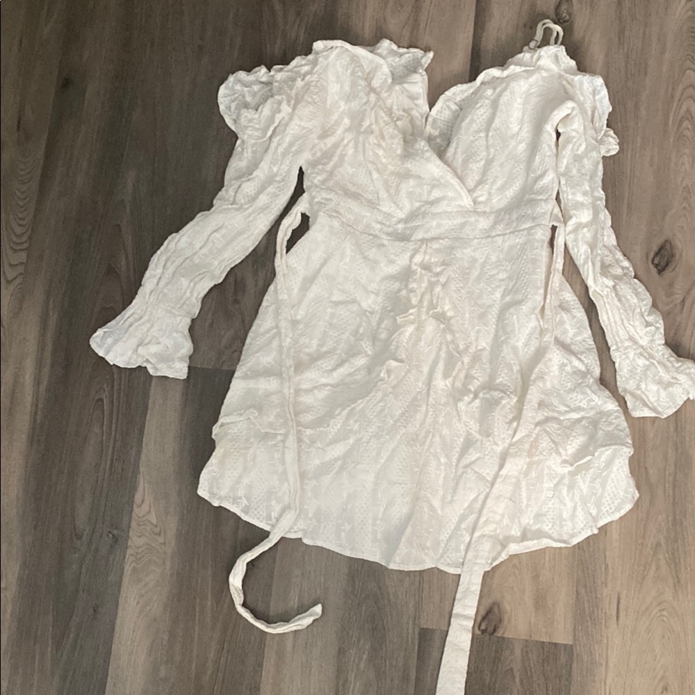 Fashion Nova White Textured Blouse
